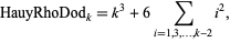  HauyRhoDod_k=k^3+6sum_(i=1,3,...,k-2)i^2, 