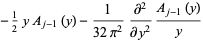 -1/2yA_(j-1)(y)-1/(32pi^2)(partial^2)/(partialy^2)(A_(j-1)(y))/y