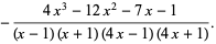  -(4x^3-12x^2-7x-1)/((x-1)(x+1)(4x-1)(4x+1)). 