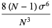 (8(N-1)sigma^6)/(N^3)