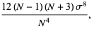 (12(N-1)(N+3)sigma^8)/(N^4),