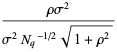 (rhosigma^2)/(sigma^2N_q^(-1/2)sqrt(1+rho^2))