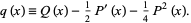  q(x)=Q(x)-1/2P^'(x)-1/4P^2(x). 