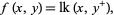  f(x,y)=lk(x,y^+), 