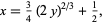  x=3/4(2y)^(2/3)+1/2, 