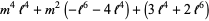 m^4l^4+m^2(-l^6-4l^4)+(3l^4+2l^6)