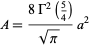 area of a squircle