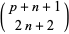 (p+n+1; 2n+2)