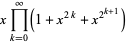 xproduct_(k=0)^(infty)(1+x^(2k)+x^(2^(k+1)))