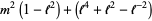 m^2(1-l^2)+(l^4+l^2-l^(-2))