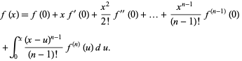 Taylor's Theorem -- from Wolfram MathWorld