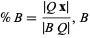  %B=(|Qx|)/(|BQ|),B 