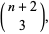 (n+2; 3),