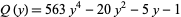  Q(y)=563y^4-20y^2-5y-1 