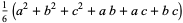 1/6(a^2+b^2+c^2+ab+ac+bc)