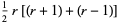 1/2r[(r+1)+(r-1)]