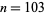 n=103