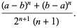 ((a-b)^n+(b-a)^n)/(2^(n+1)(n+1)).