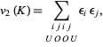  v_2(K)=sum_(i j i j; UOOU)epsilon_iepsilon_j, 