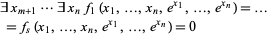   exists x_(m+1)... exists x_nf_1(x_1,...,x_n,e^(x_1),...,e^(x_n))=... 
 =f_s(x_1,...,x_n,e^(x_1),...,e^(x_n))=0 