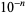 10^(-n)