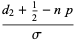 (d_2+1/2-np)/sigma