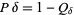 Pdelta=1-Q_delta