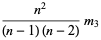 (n^2)/((n-1)(n-2))m_3