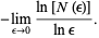 -lim_(epsilon->0)(ln[N(epsilon)])/(lnepsilon).