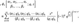 Q Hypergeometric Function From Wolfram Mathworld