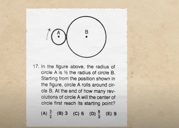 Question 17 on the May 1982 SAT, as reproduced by Veritasium (2023)