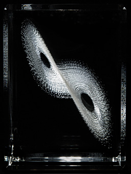 Lorenz attractor laser-etched crystal (Bathsheba Grossman)
