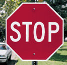 American stop sign