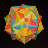 Paper 5-cube model by Emily Herrstrom