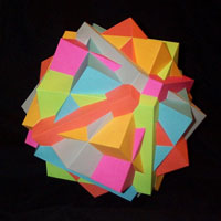 Cube 6-compound paper sculpture