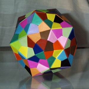 Origami augmented dodecahedron