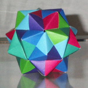 Origami augmented icosahedron