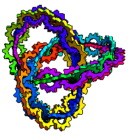 A Moebius trefoil knot of gears