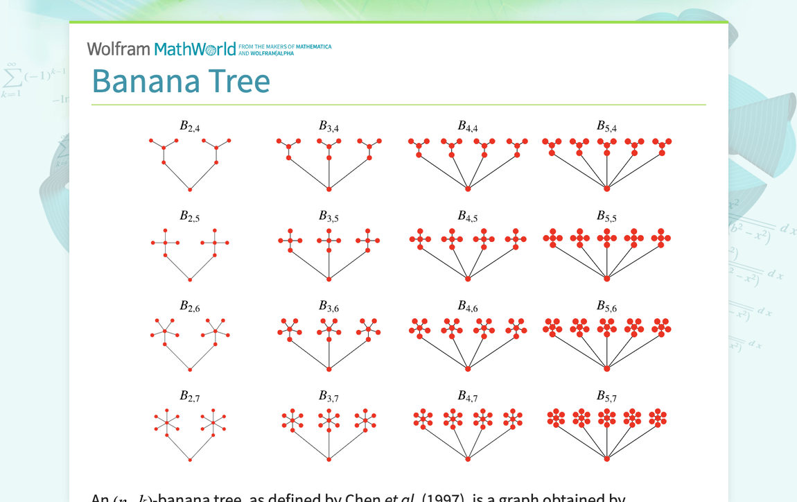 Banana Tree -- from Wolfram MathWorld