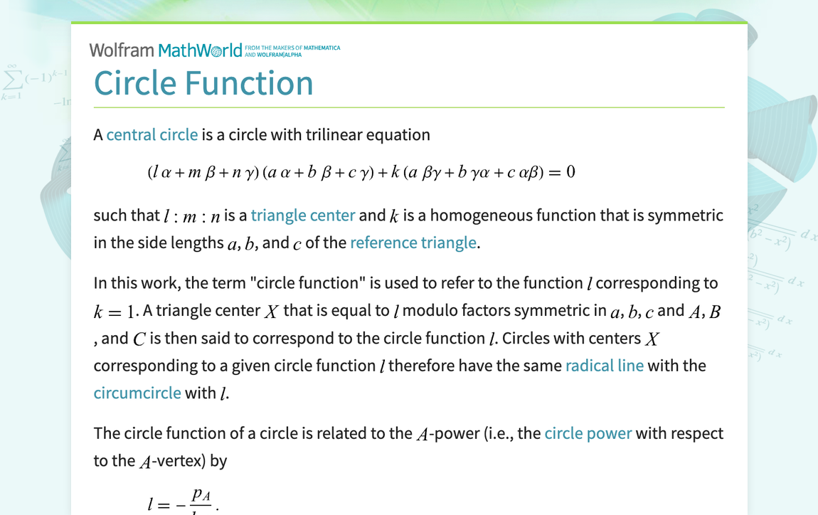 Circle Function -- from Wolfram MathWorld
