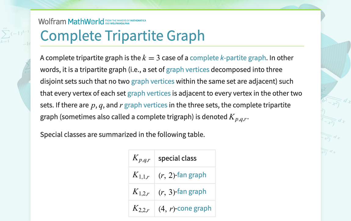 Complete Tripartite Graph from Wolfram MathWorld