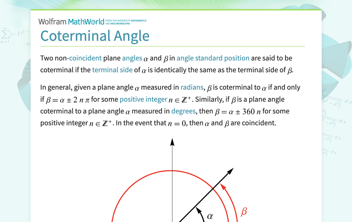 Coterminal A) Find An Angle Between 0 Degrees And 360 Degrees That Is