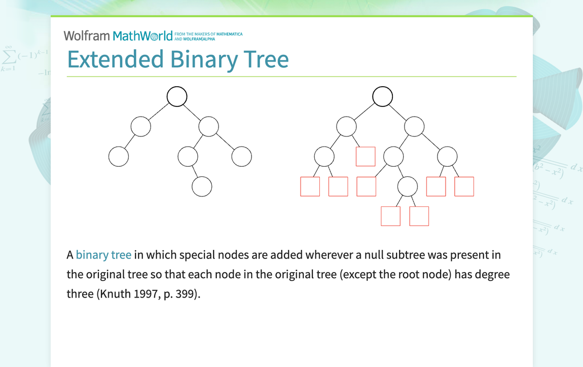 Extended Binary Tree -- from Wolfram MathWorld