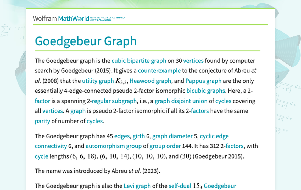 Goedgebeur Graph -- from Wolfram MathWorld