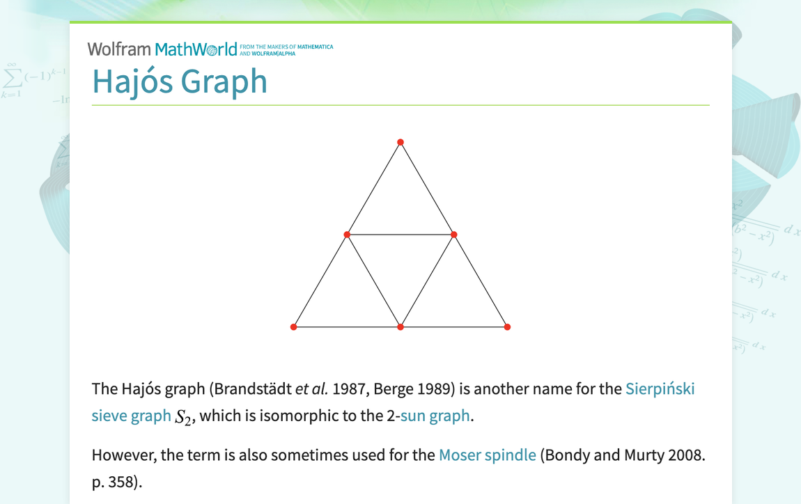 Hajós Graph -- from Wolfram MathWorld