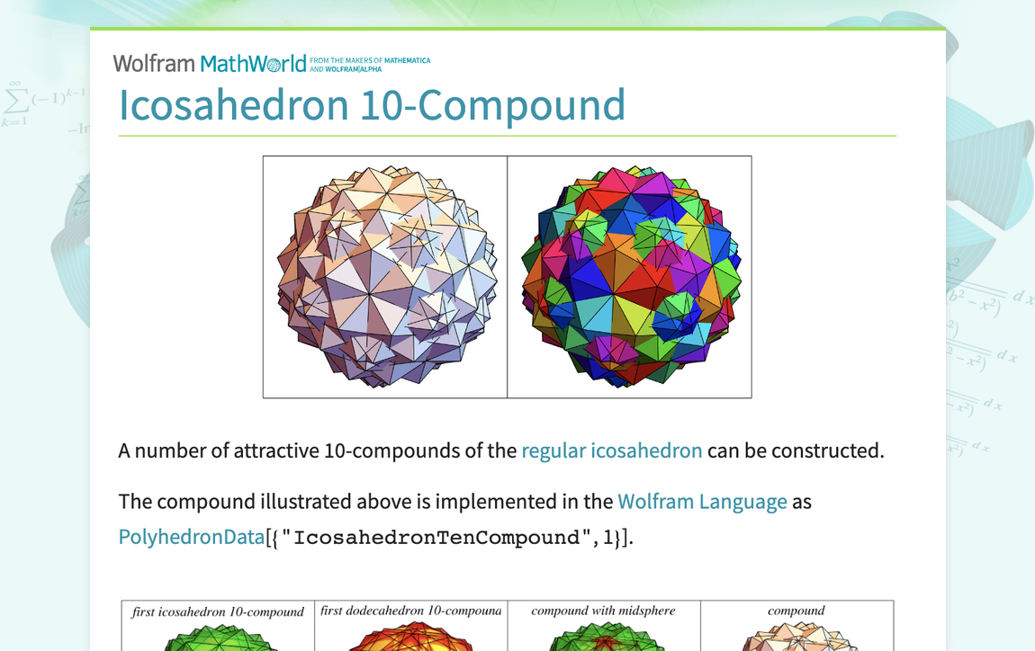 Icosahedron 10-Compound -- From Wolfram MathWorld