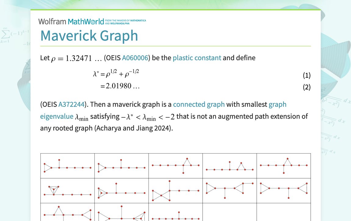 Maverick Graph From Wolfram Mathworld