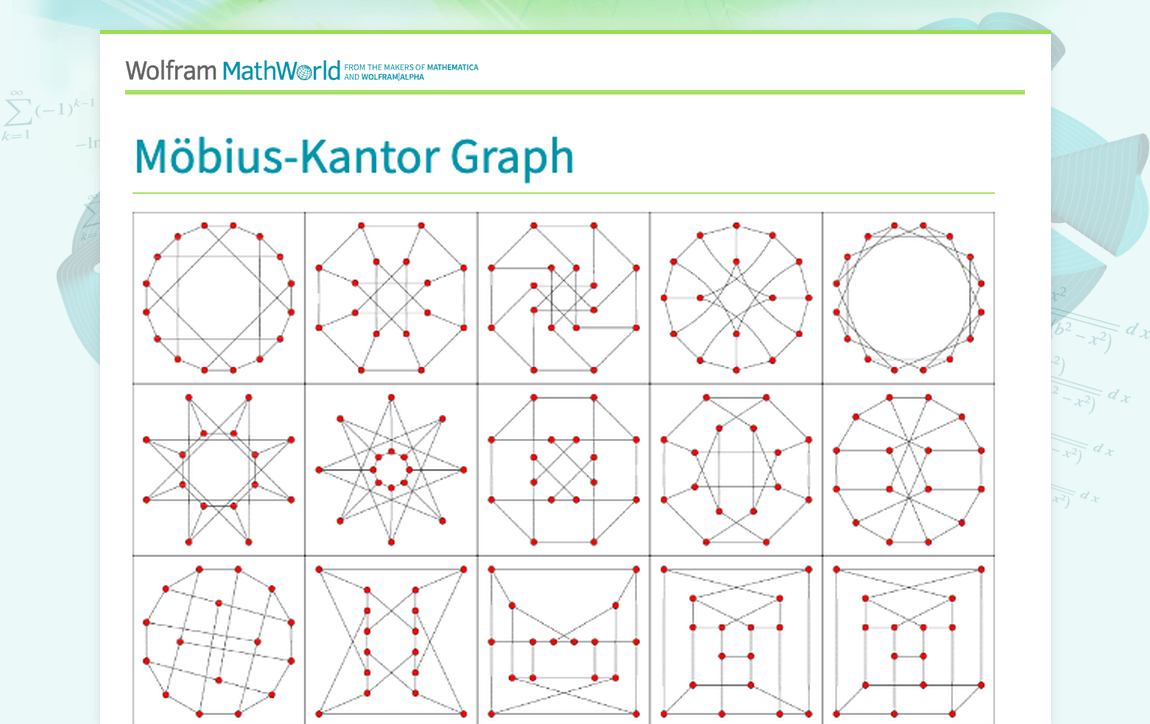 Möbius-Kantor Graph -- from Wolfram MathWorld