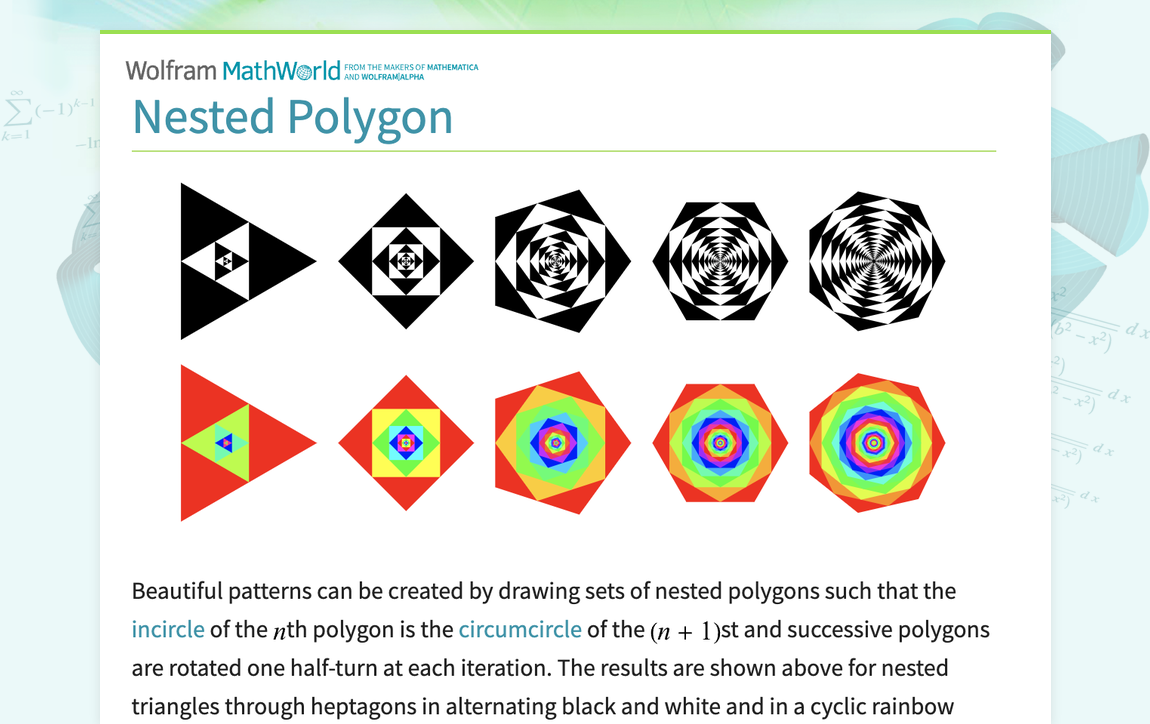 Nested Polygon -- from Wolfram MathWorld