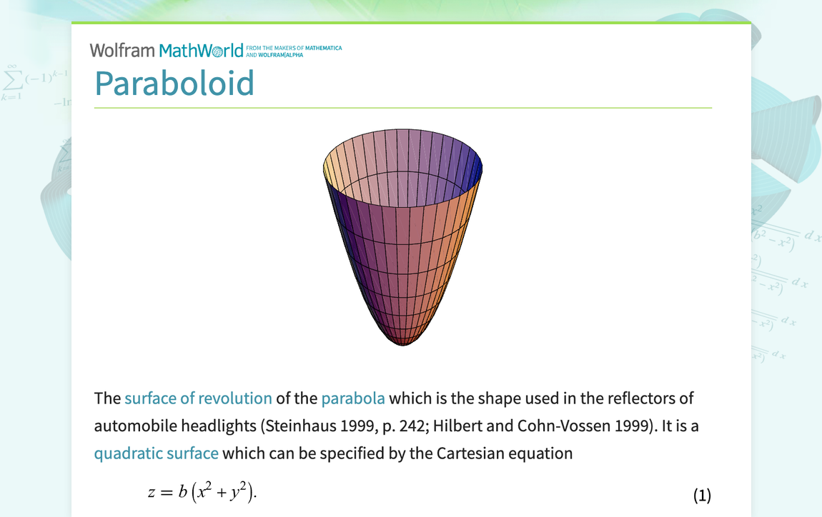 Paraboloid - Tìm Hiểu Về Hình Học, Ứng Dụng và Cách Sử Dụng Bề Mặt Paraboloid